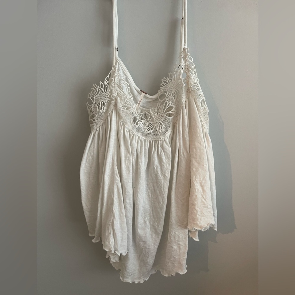 Free People Chic White Lace Women's Tank Top
